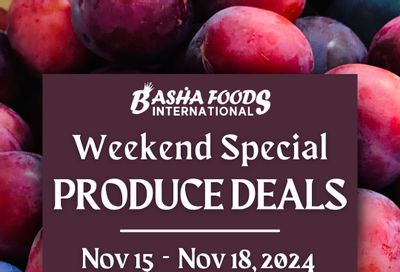 Basha Foods International Weekend Produce Deals Flyer November 15 to 18