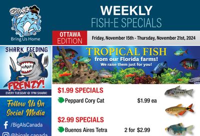 Big Al's (Ottawa) Weekly Specials November 15 to 21