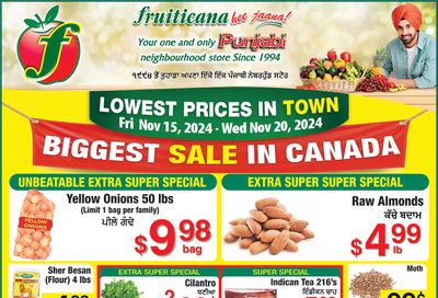 Fruiticana (Kelowna) Flyer November 15 to 20