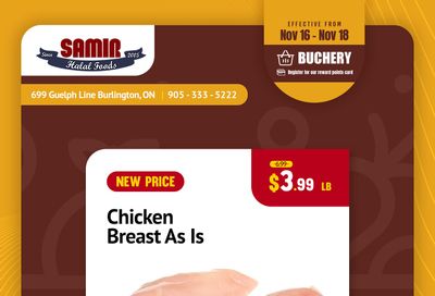 Samir Supermarket Flyer November 16 to 18