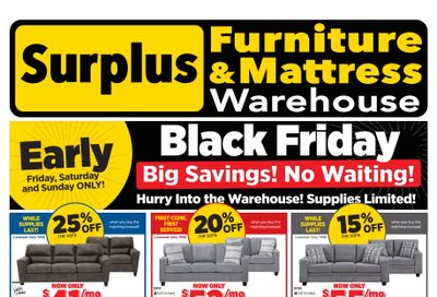 Surplus Furniture & Mattress Warehouse (St. John's, Corner Brook, Grand Falls Windsor) Flyer November 18 to 24