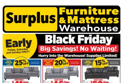 Surplus Furniture & Mattress Warehouse (S. ON) Flyer November 18 to 24