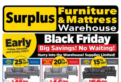 Surplus Furniture & Mattress Warehouse (Red Deer) Flyer November 18 to 24