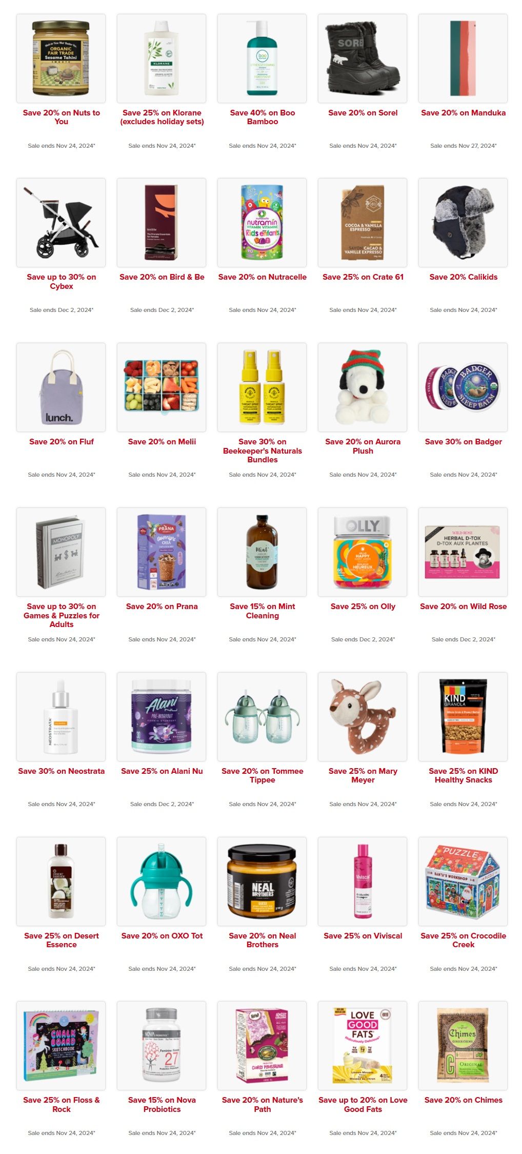 Well.ca Weekly Sales November 18 to 24