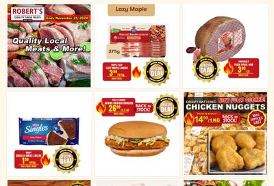 Robert's Fresh and Boxed Meats Flyer November 18 to 25