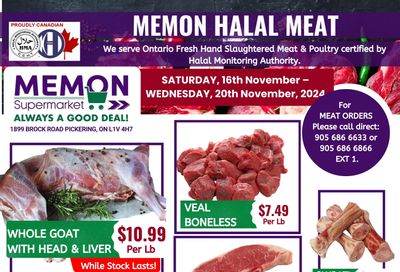 Memon Supermarket Flyer November 16 to 20