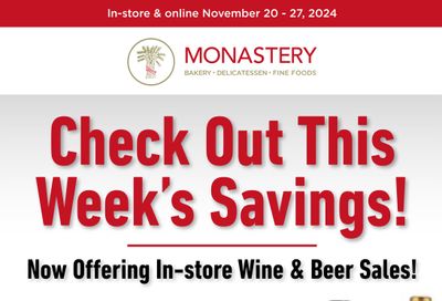 Monastery Bakery Flyer November 20 to 27