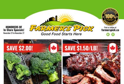 Farmer's Pick Flyer November 21 to 27