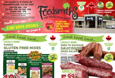 Foodsmiths Flyer November 21 to 28