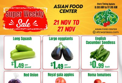 Asian Food Centre (Wanless Dr.) Flyer November 21 to 27