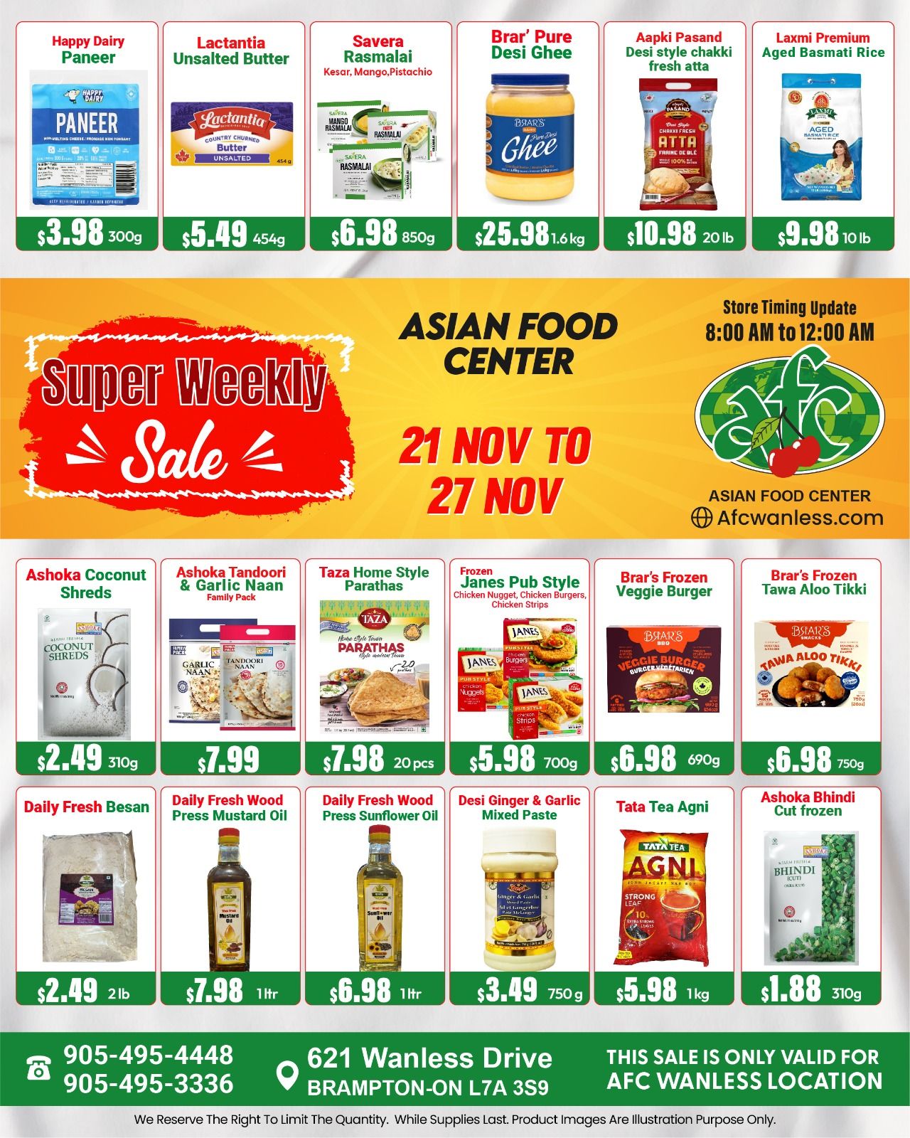 Asian Food Centre (Wanless Dr.) Flyer November 21 to 27