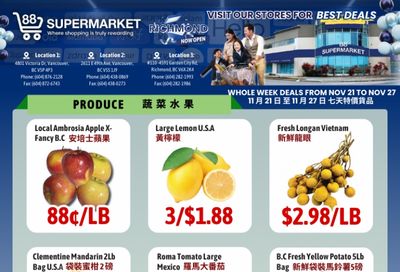 88 Supermarket Flyer November 21 to 27