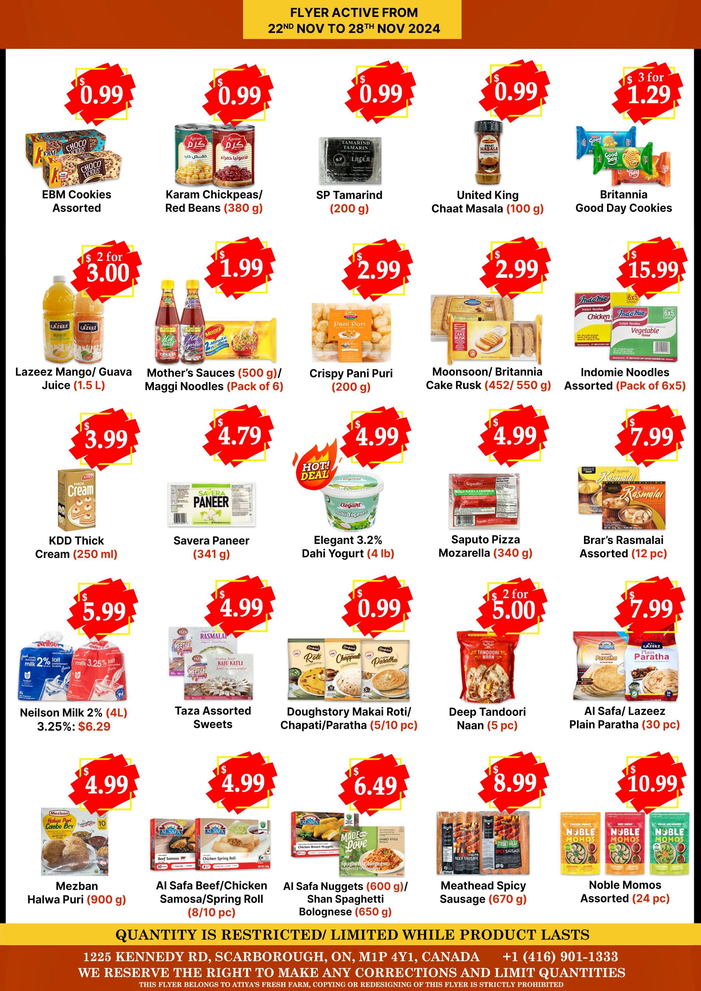 Atiya's Fresh Farm Flyer November 22 to 28
