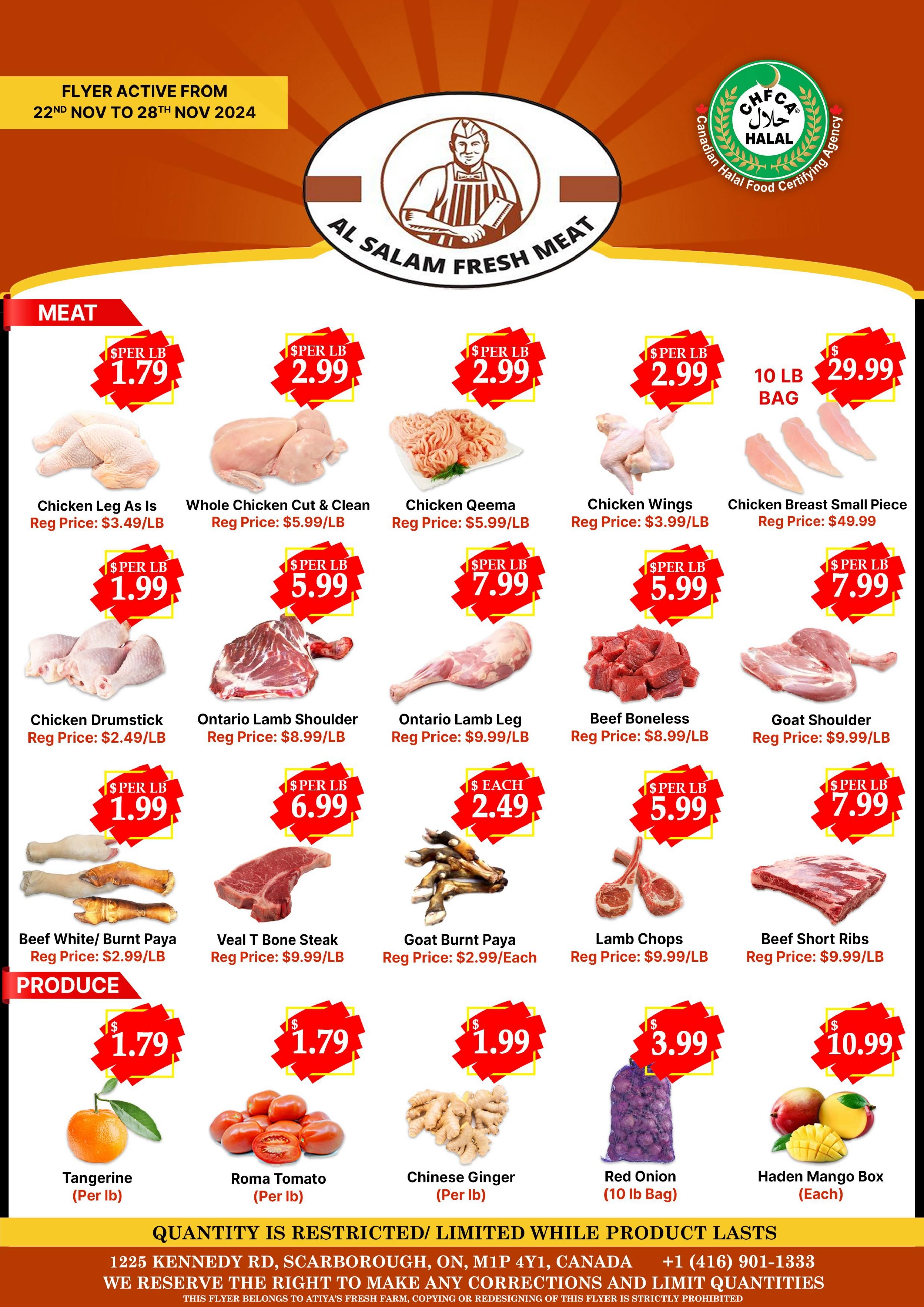 Atiya's Fresh Farm Flyer November 22 to 28