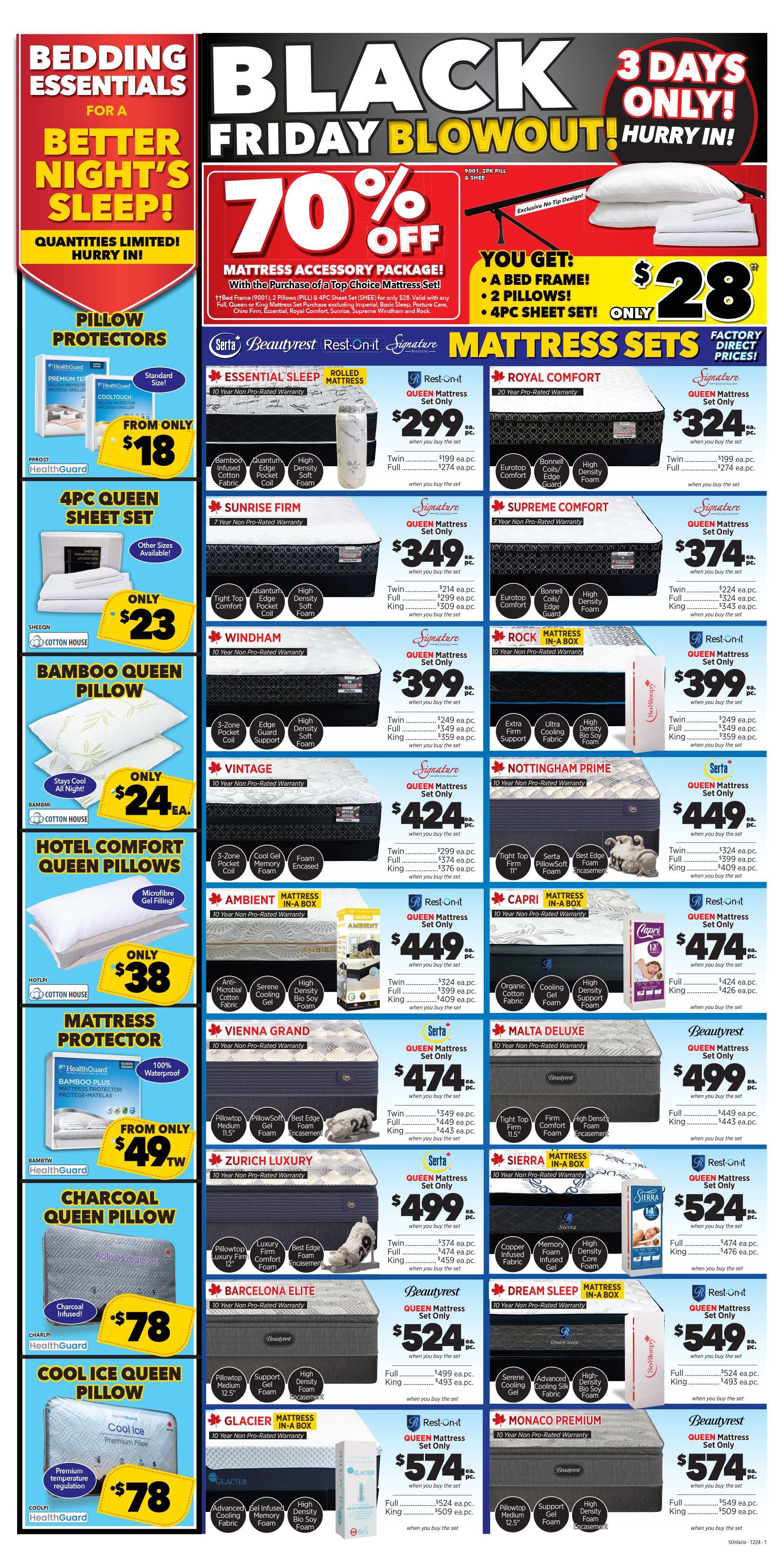Surplus Furniture & Mattress Warehouse (S. ON) Flyer November 25 to December 1