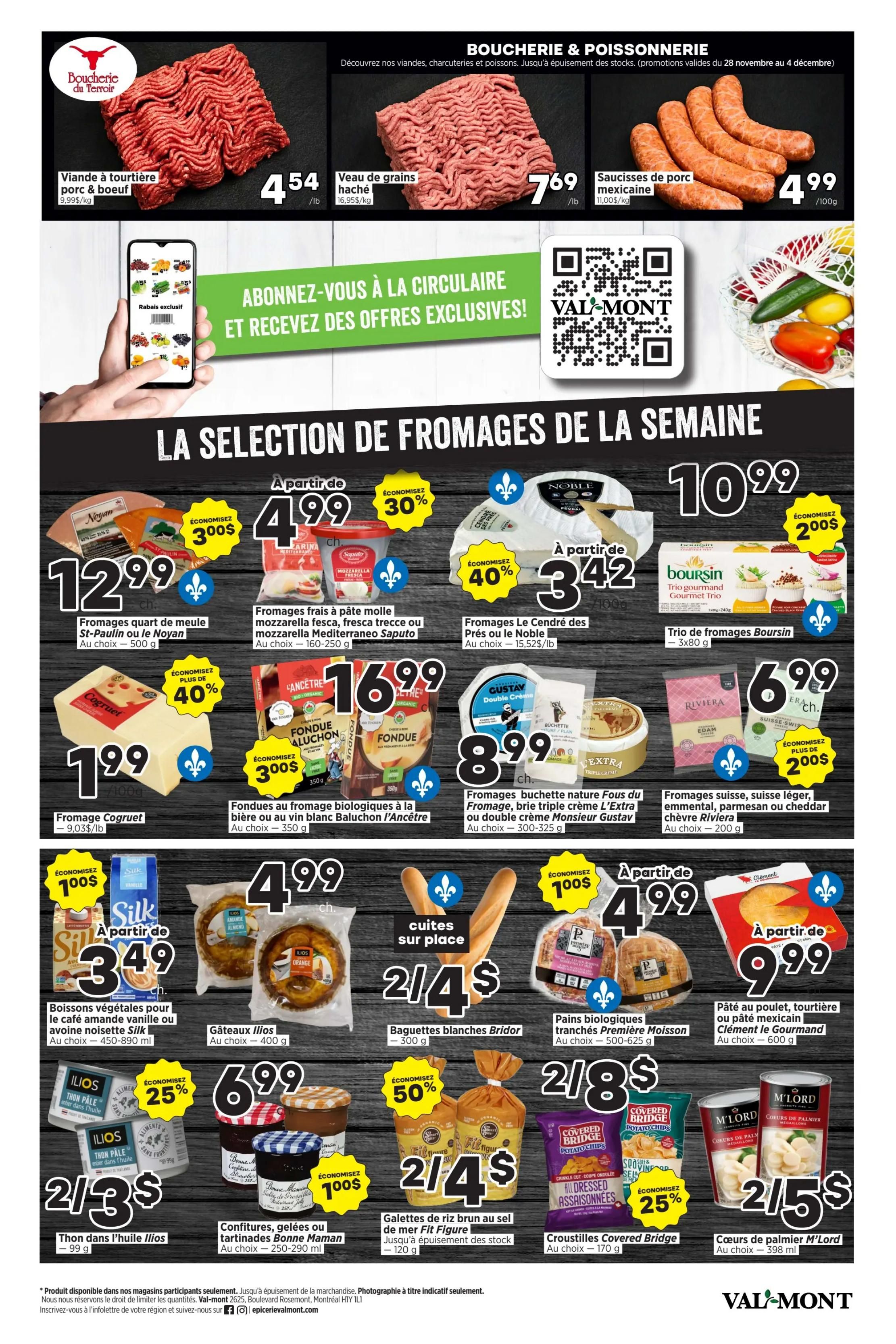Val-Mont Flyer November 28 to December 4