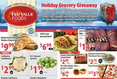 Tru Value Foods Flyer November 27 to December 3