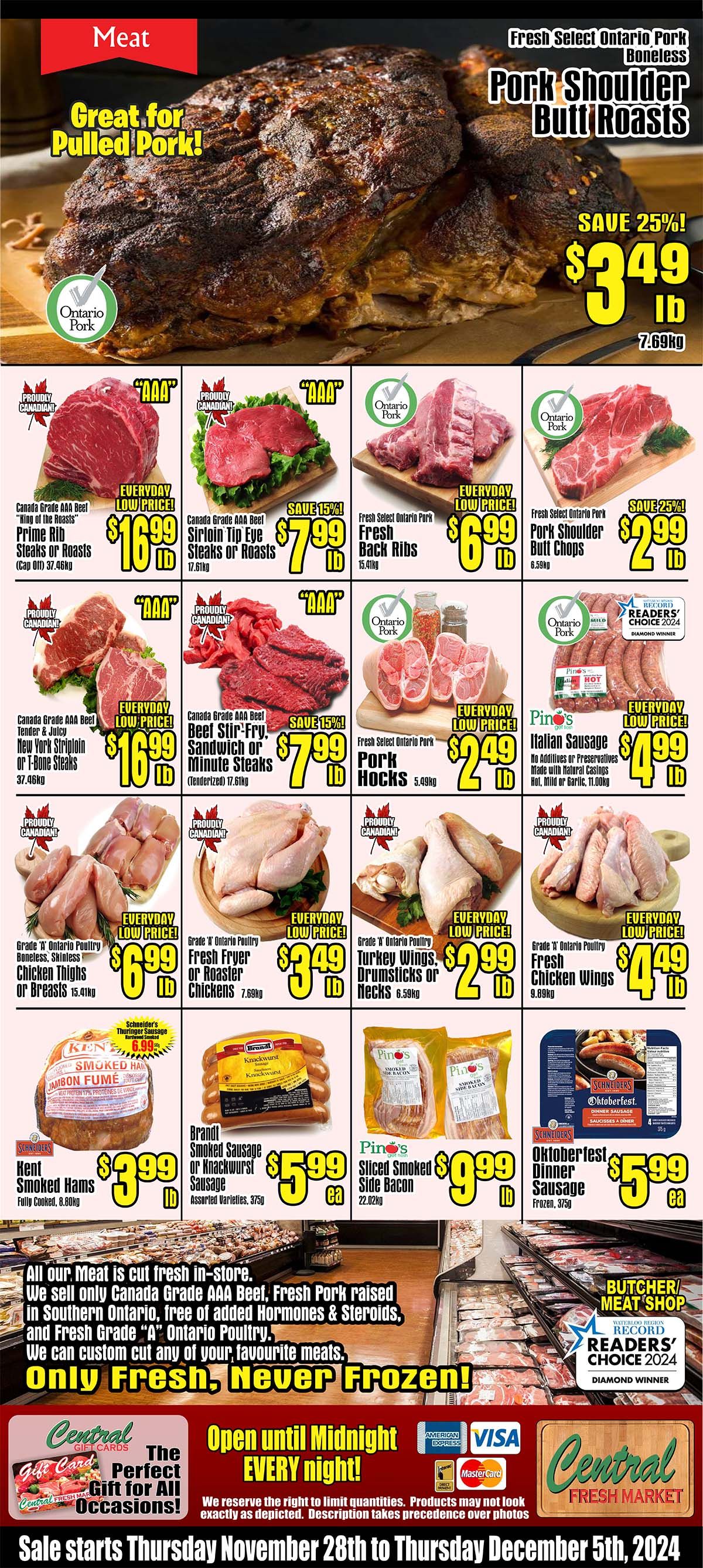 Central Fresh Market Flyer November 28 to December 5