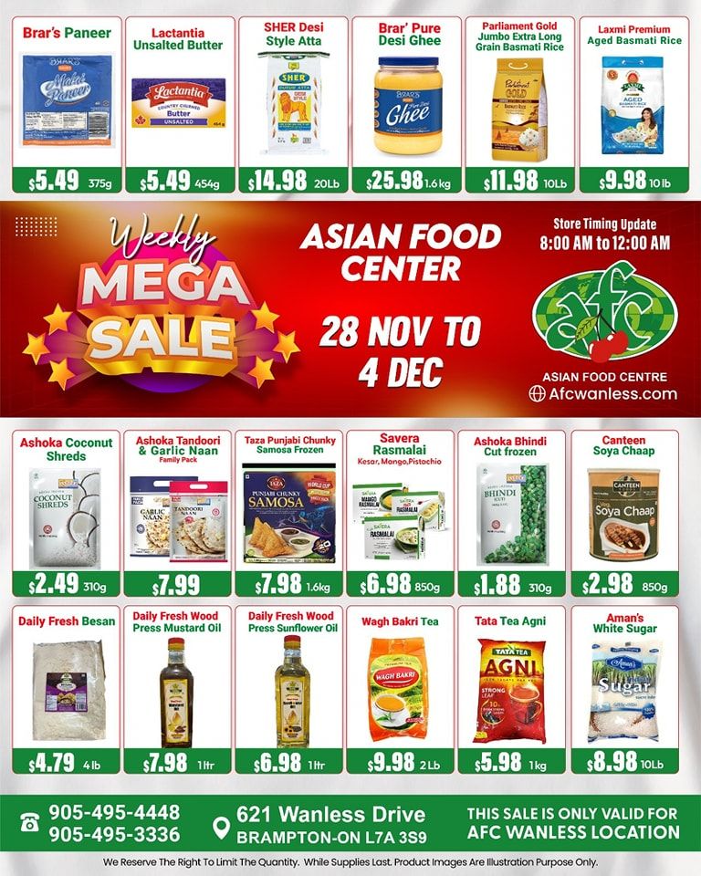 Asian Food Centre (Wanless Dr.) Flyer November 28 to December 4