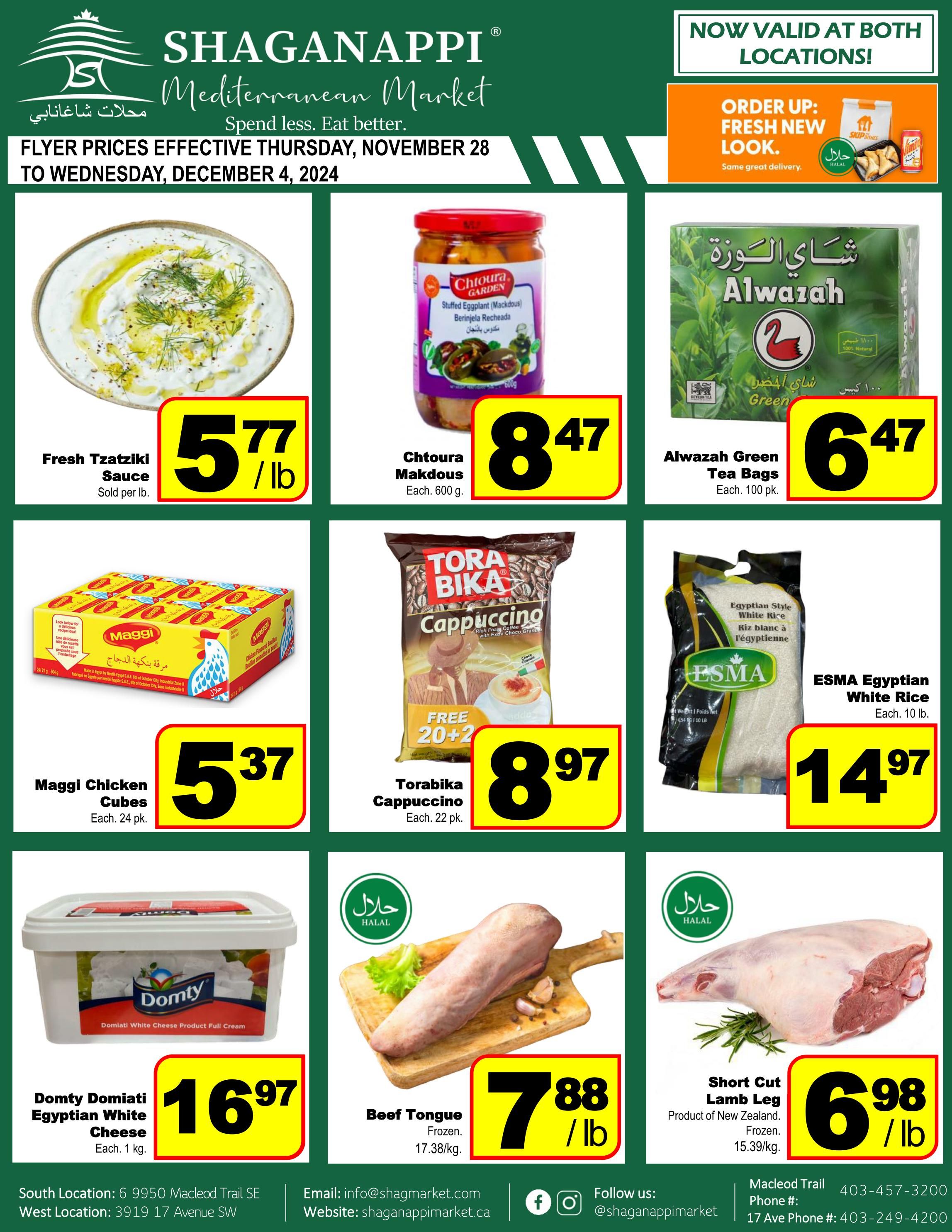 Shaganappi Mediterranean Market Flyer November 28 to December 4