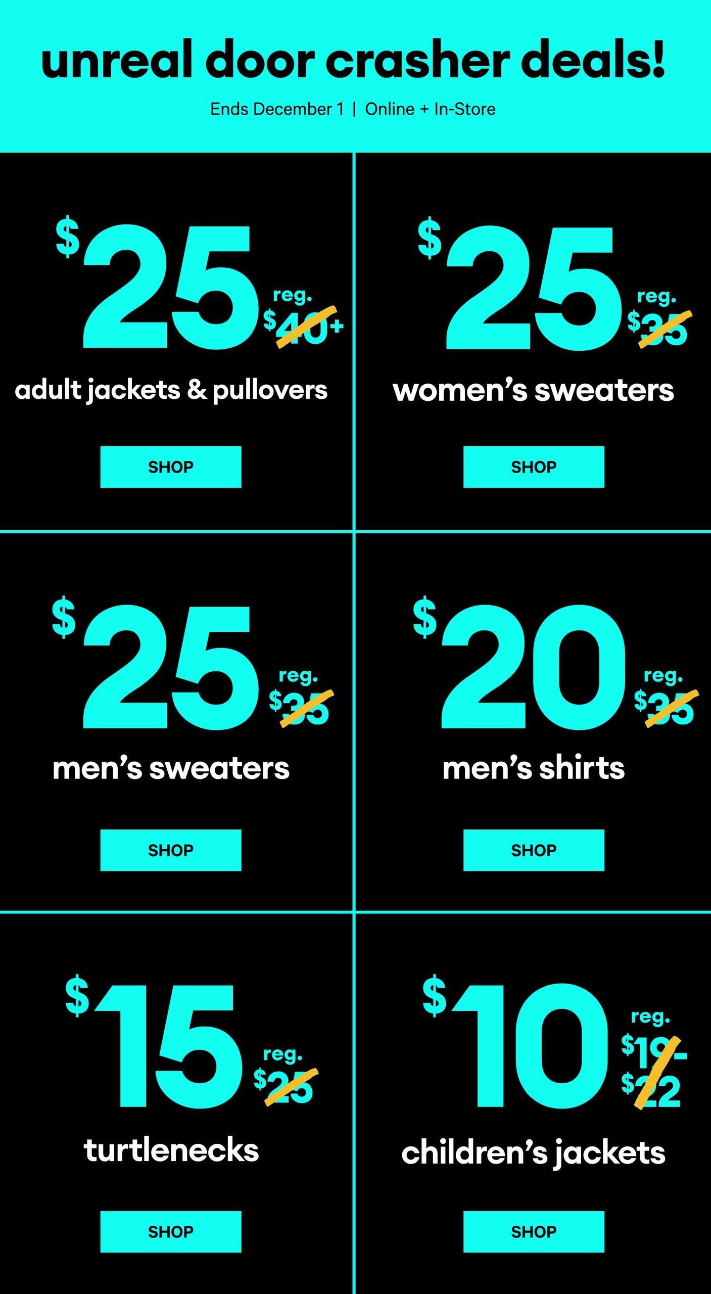Joe Fresh Flyer November 29 to December 3