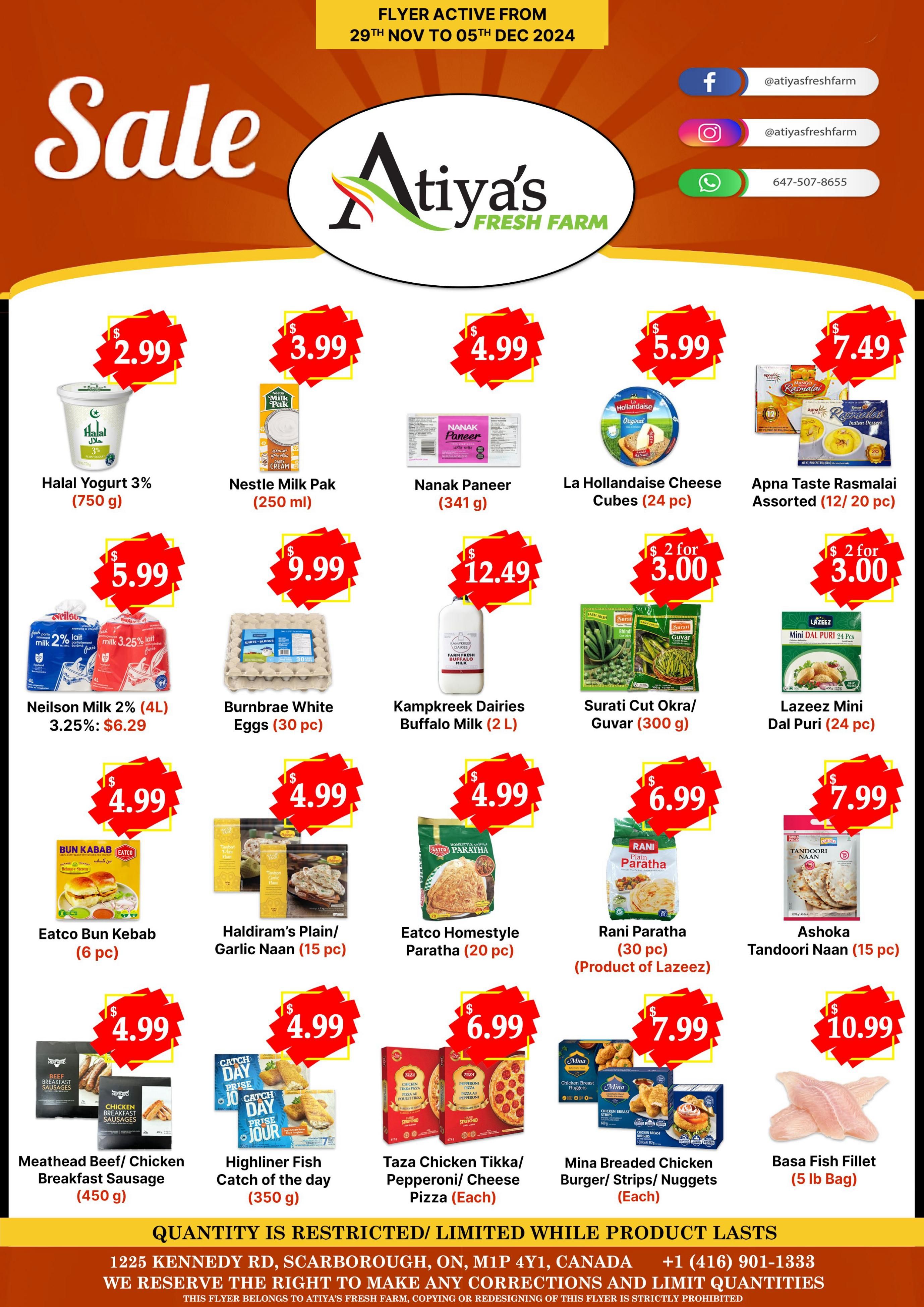 Atiya's Fresh Farm Flyer November 29 to December 5