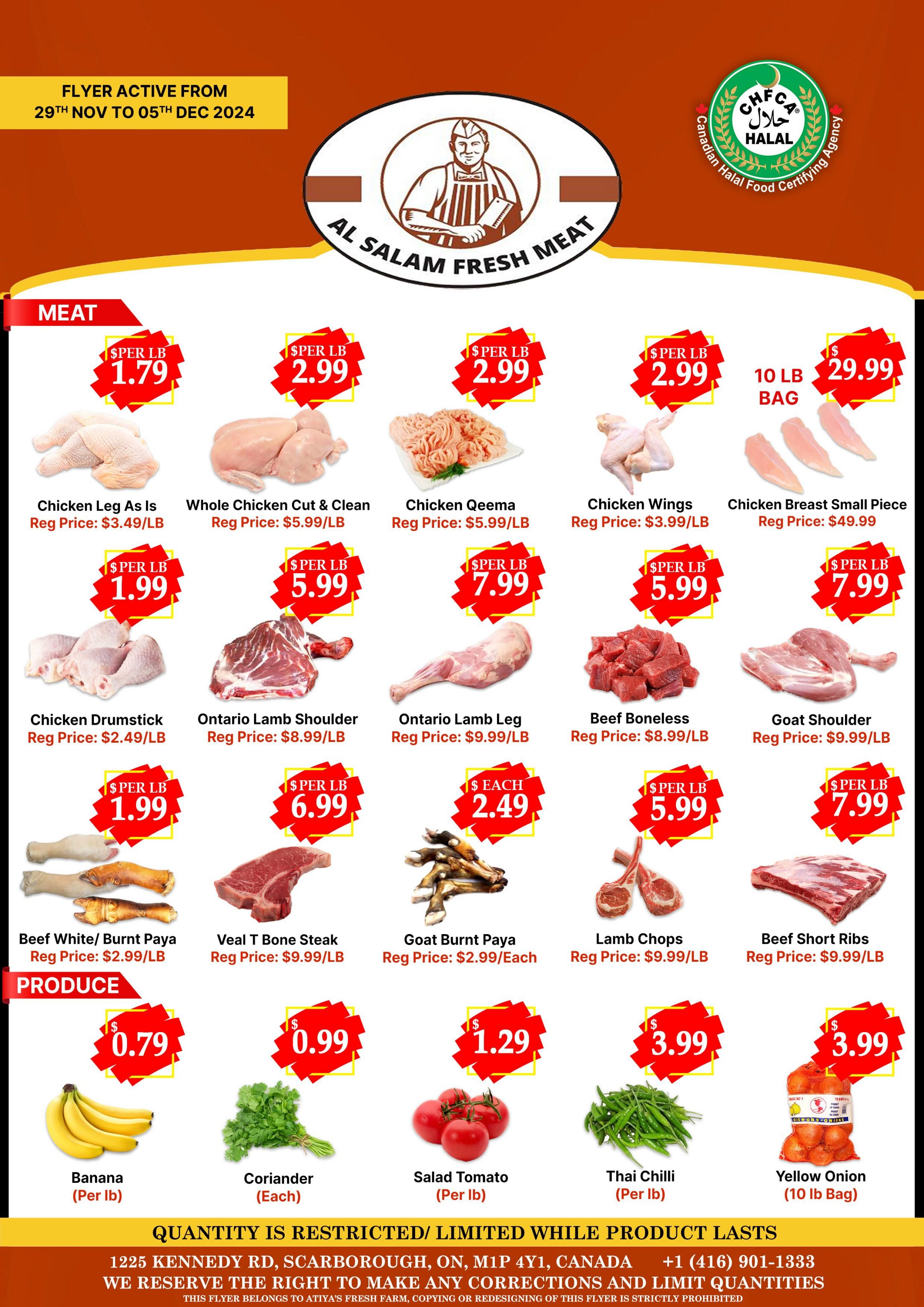 Atiya's Fresh Farm Flyer November 29 to December 5