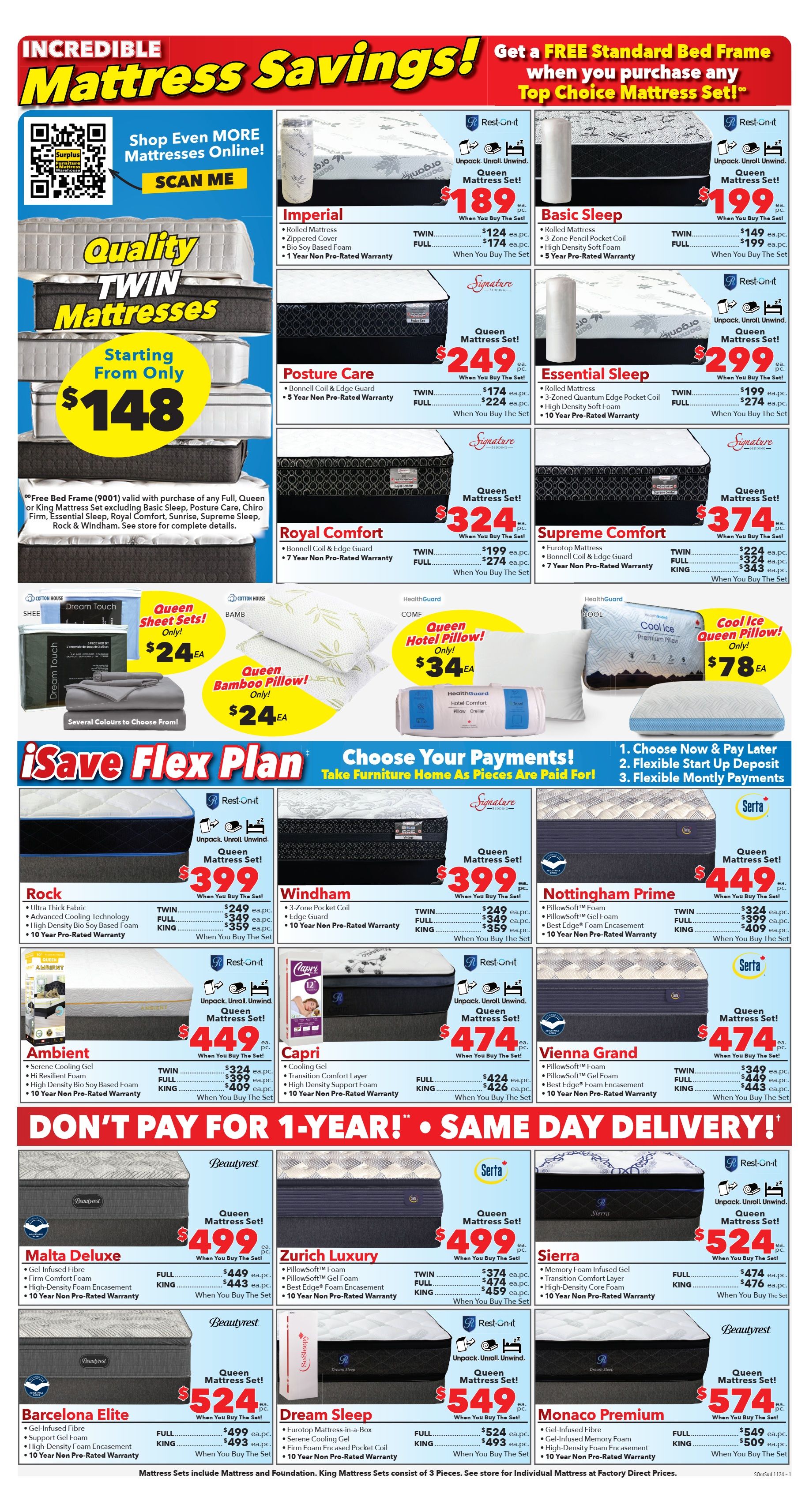 Surplus Furniture & Mattress Warehouse (S. ON) Flyer December 2 to 15