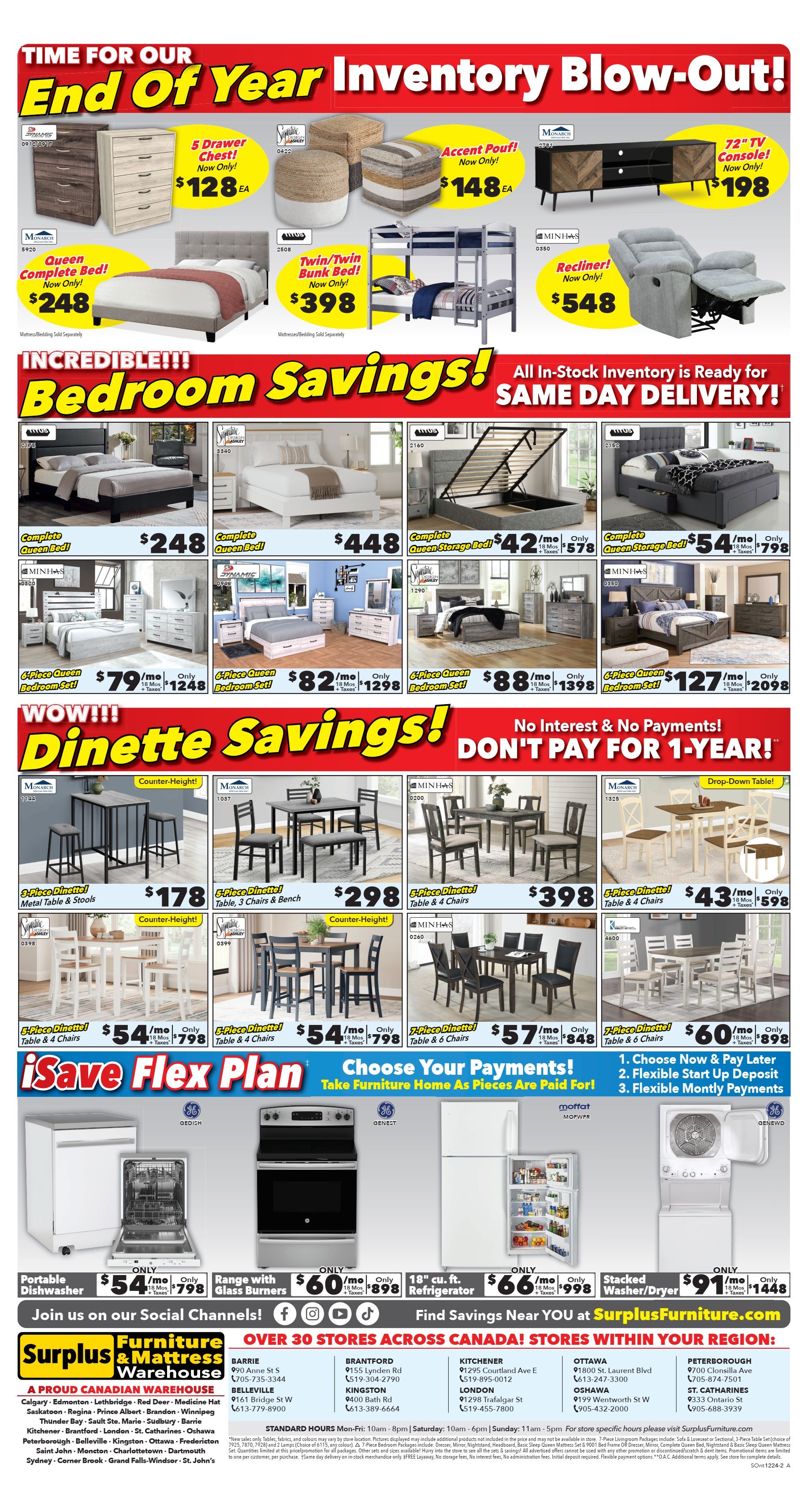 Surplus Furniture & Mattress Warehouse (S. ON) Flyer December 2 to 15