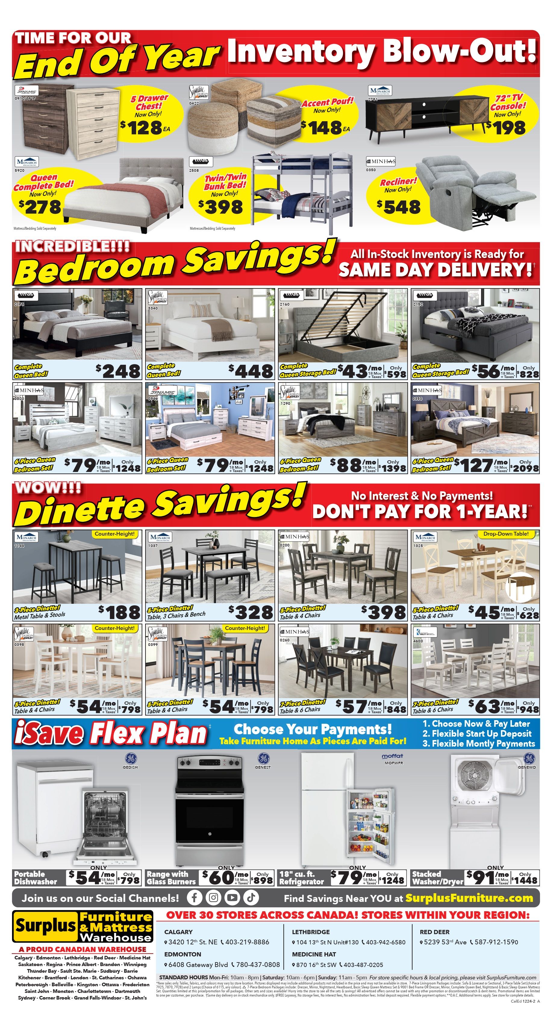 Surplus Furniture & Mattress Warehouse (Calgary, Edmonton) Flyer December 2 to 15