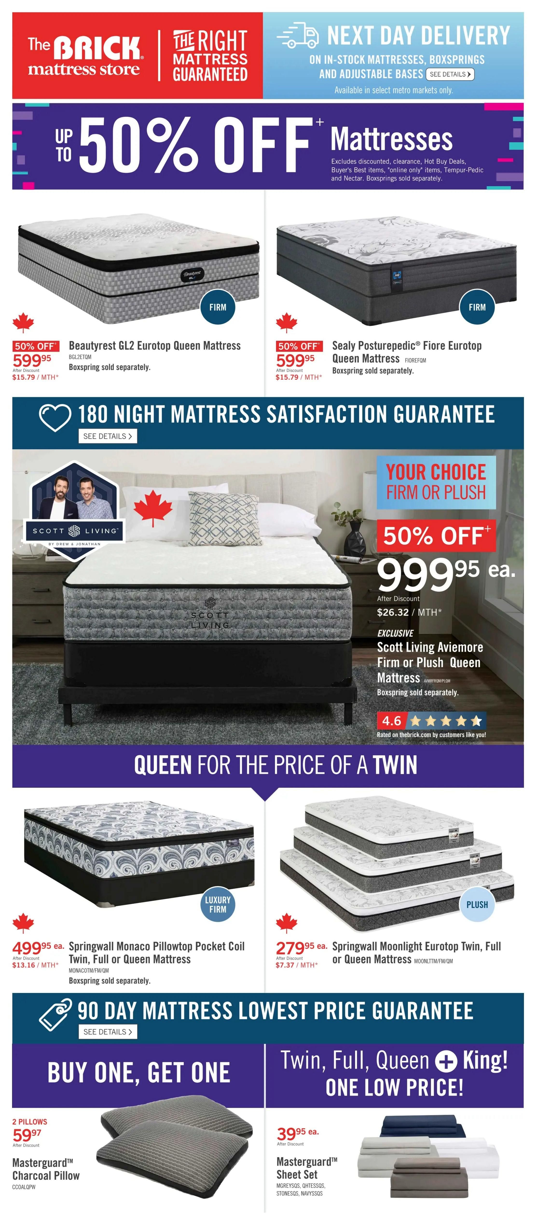 The Brick Mattress Store Cyber Monday Flyer December 2