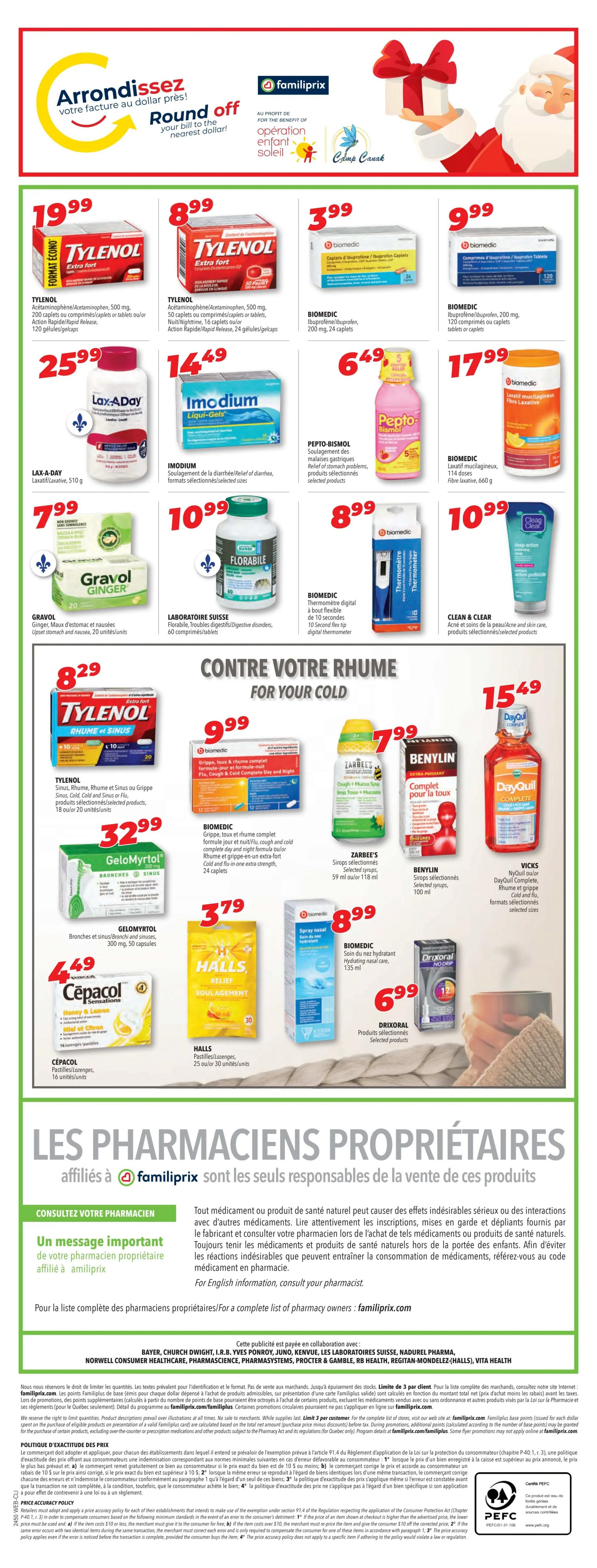 Familiprix Clinique Flyer December 5 to 11