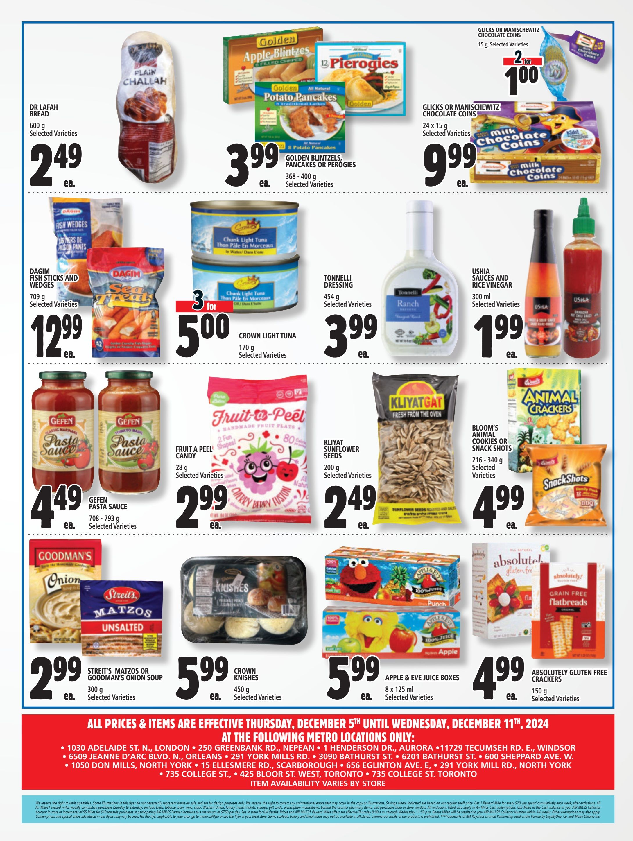 Metro (ON) Hanukah Flyer December 5 to 11