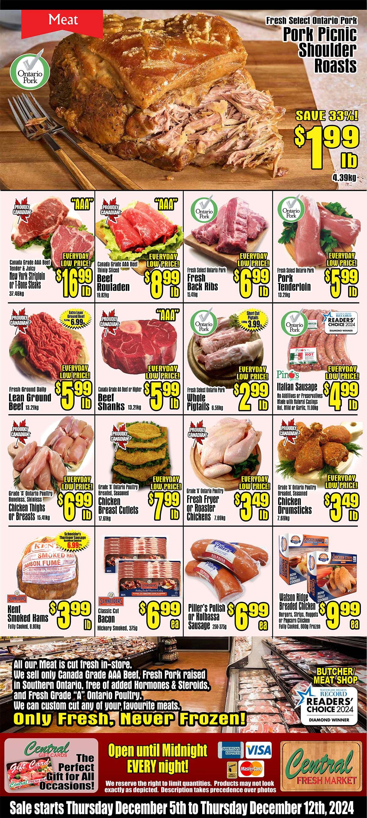 Central Fresh Market Flyer December 5 to 12