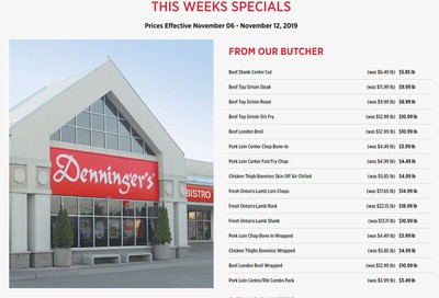 Denninger's Weekly Specials November 6 to 12