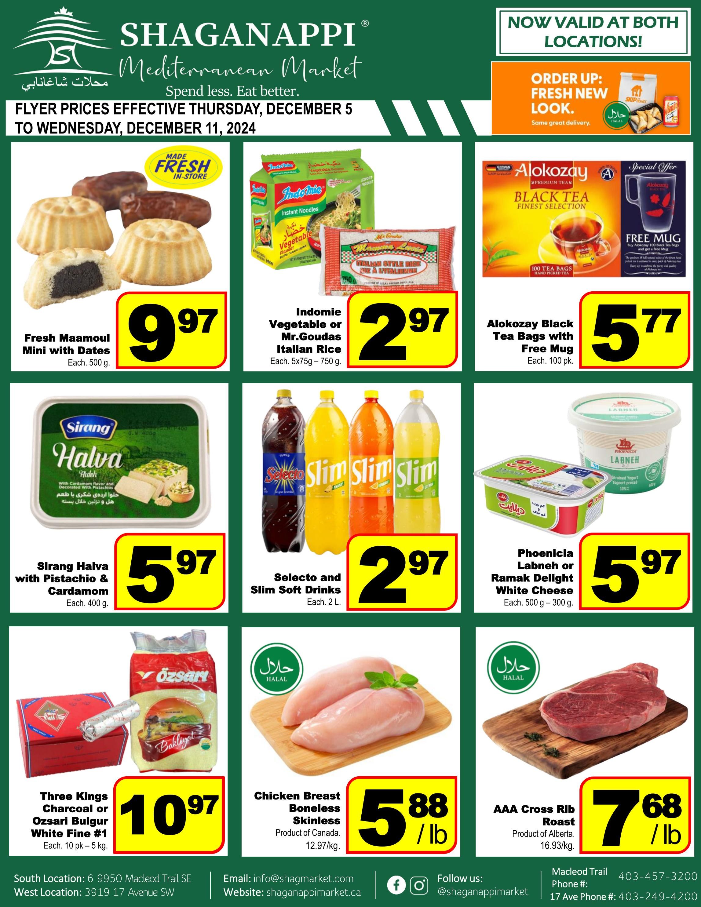 Shaganappi Mediterranean Market Flyer December 5 to 11