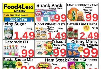 Food 4 Less (Lindsay) Flyer December 6 to 12