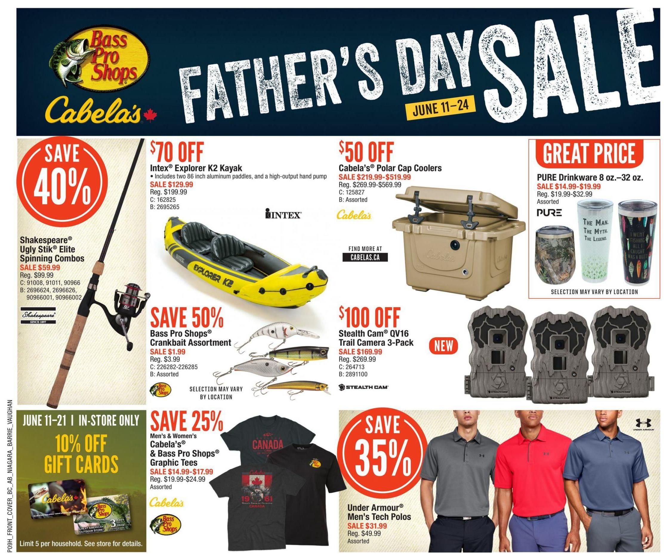Cabela's Father's day Sale Flyer June 11 to 24