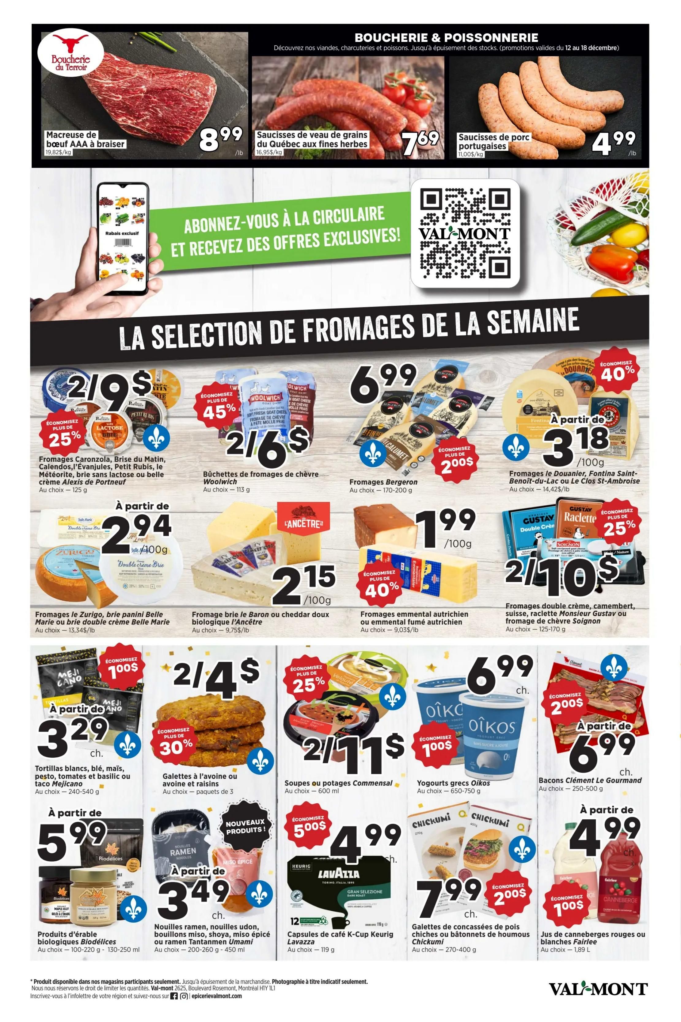 Val-Mont Flyer December 12 to 18