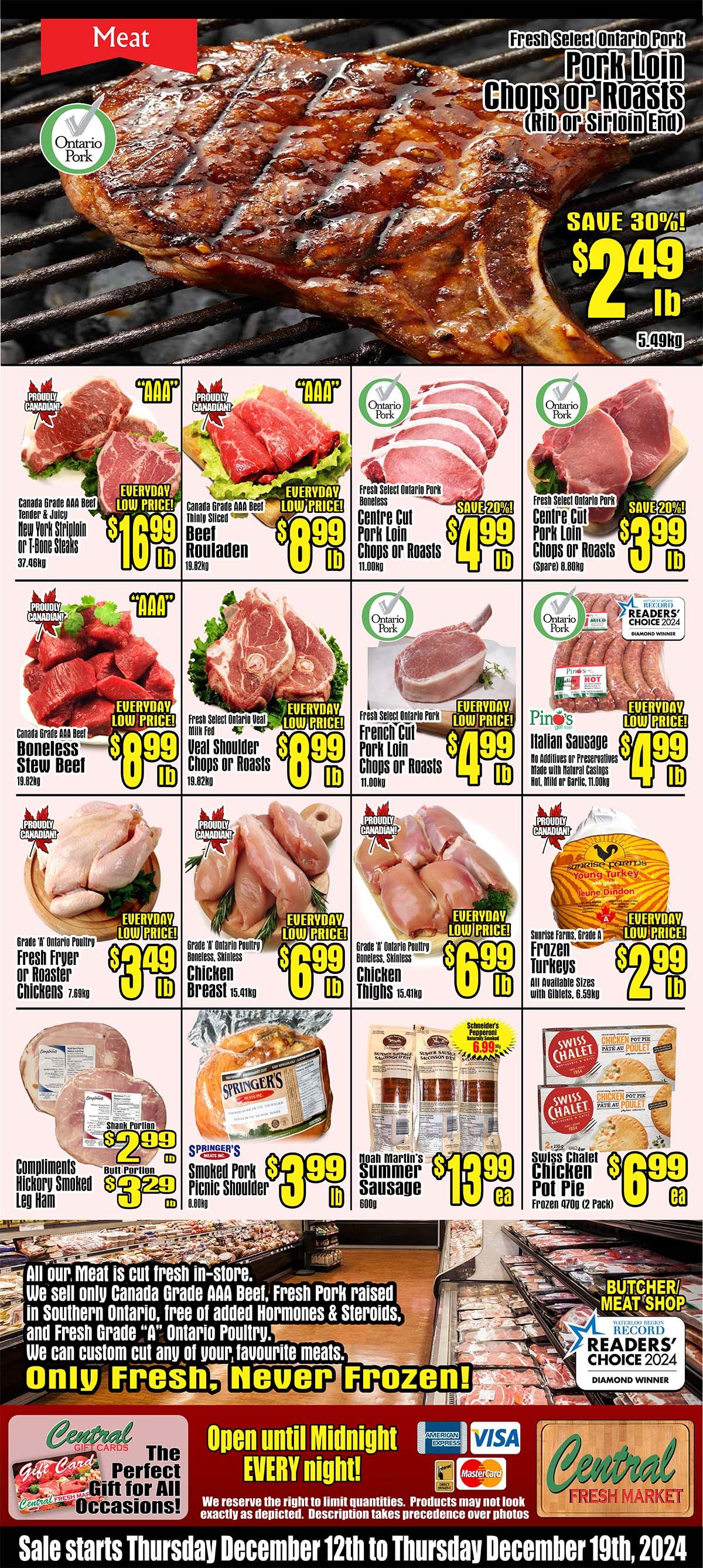 Central Fresh Market Flyer December 12 to 19