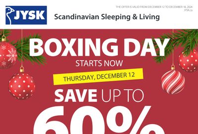 JYSK Flyer December 12 to 18 JYSK Flyer December 12 to 18