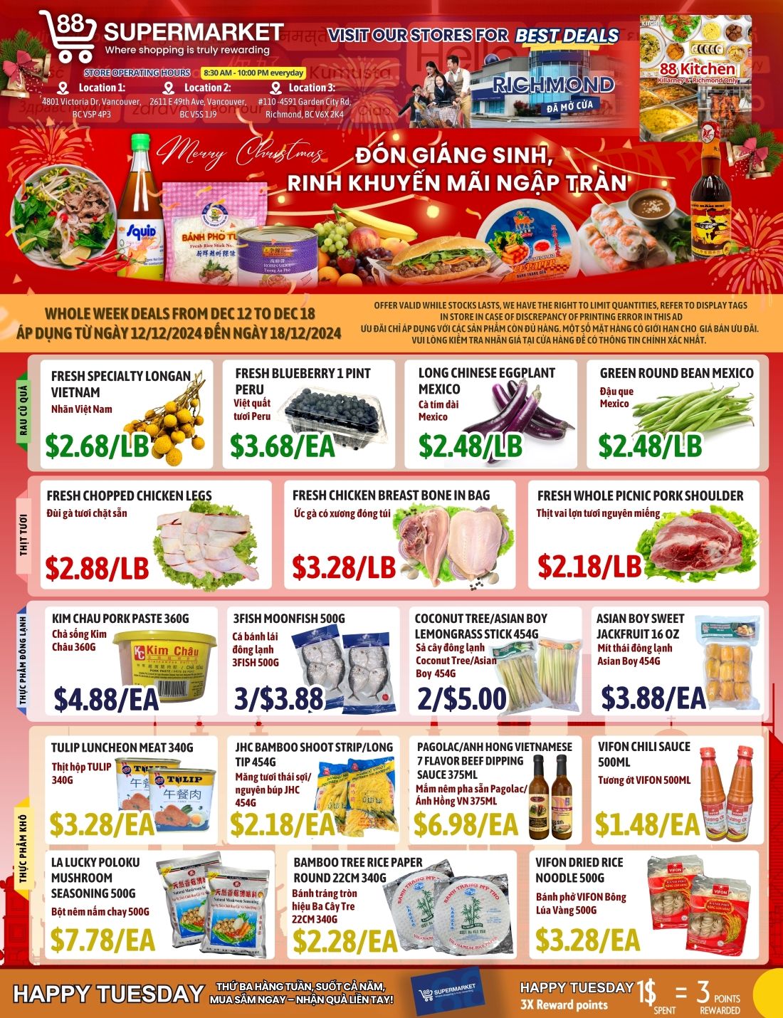 88 Supermarket Flyer December 12 to 18