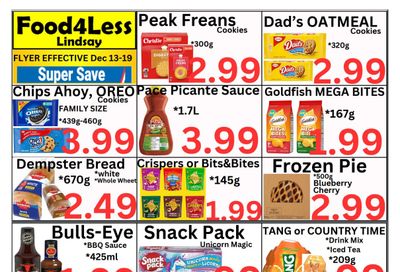 Food 4 Less (Lindsay) Flyer December 13 to 19