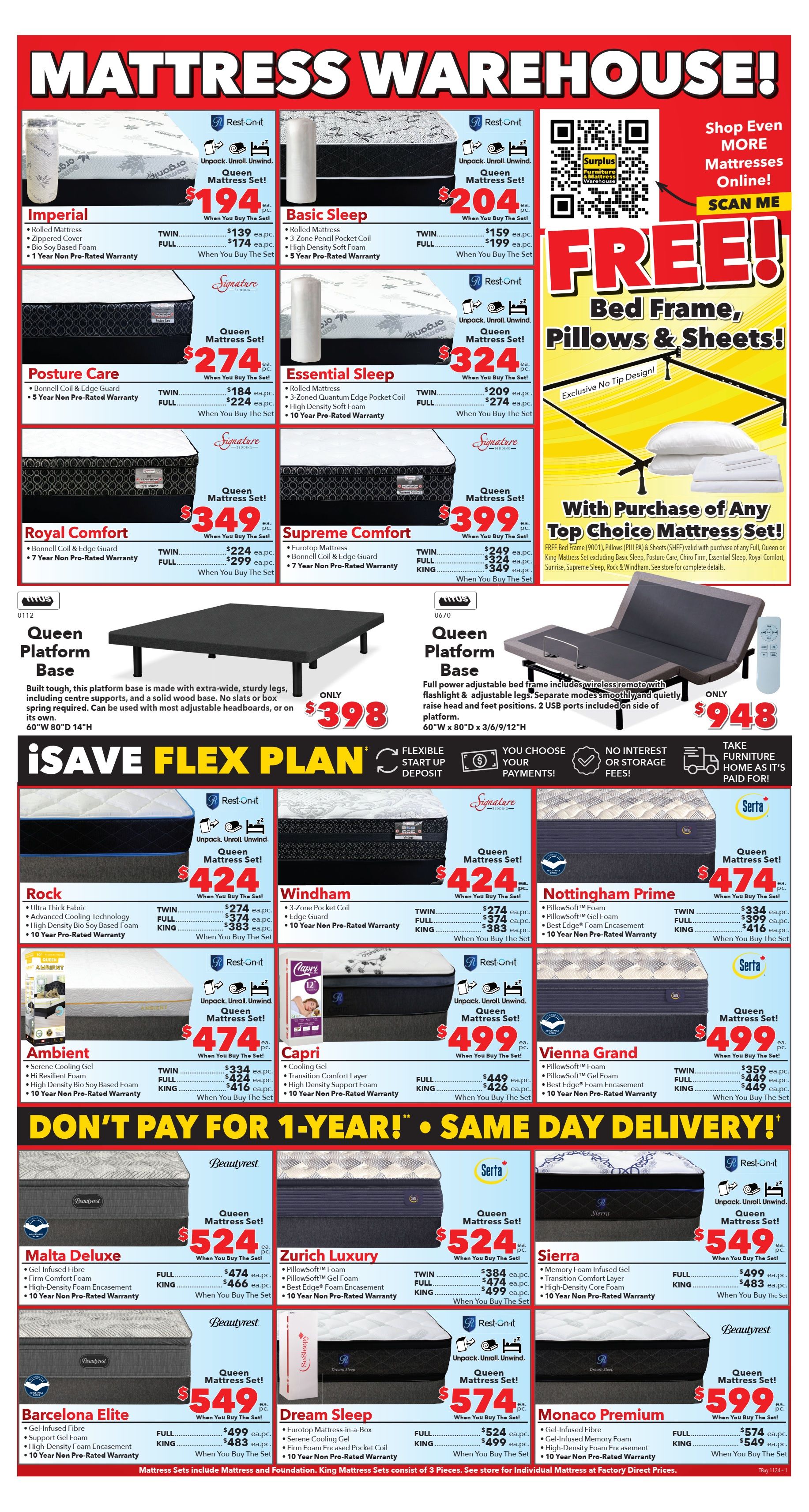Surplus Furniture & Mattress Warehouse (Thunder Bay) Flyer December 16 to 29