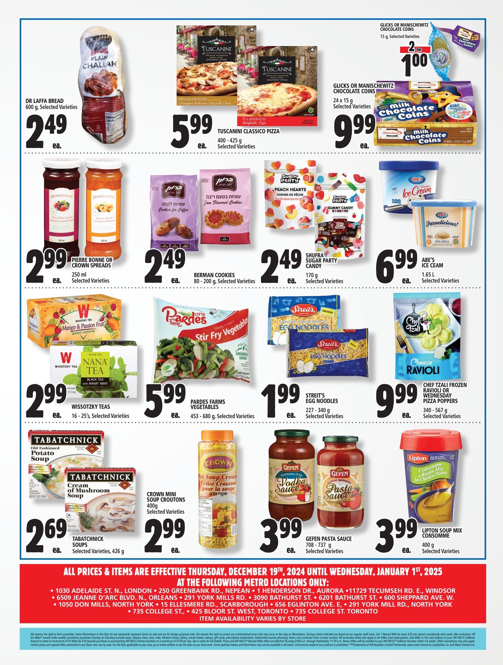 Metro (ON) Chanukah Flyer December 19 to January 1