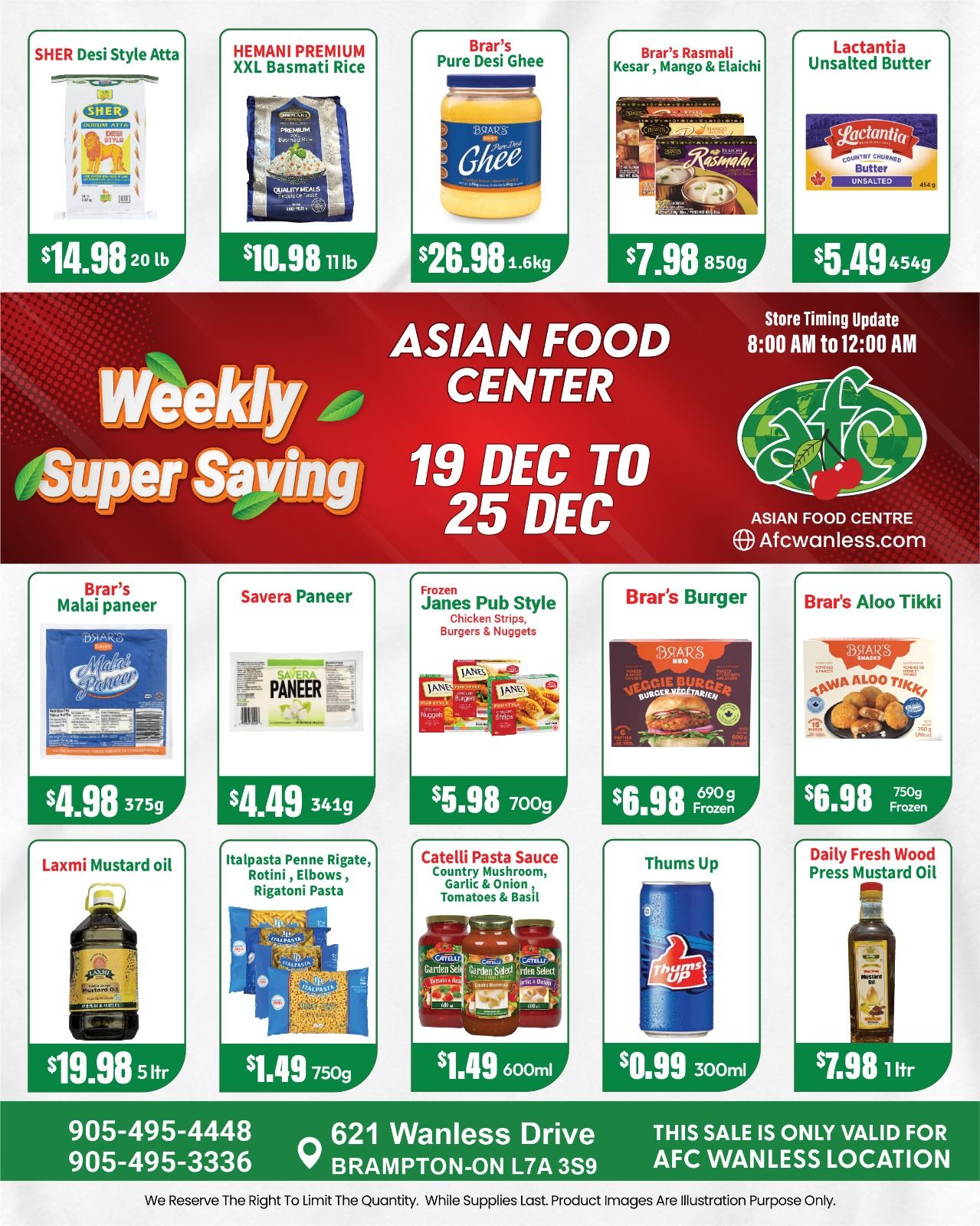 Asian Food Centre (Wanless Dr.) Flyer December 19 to 25