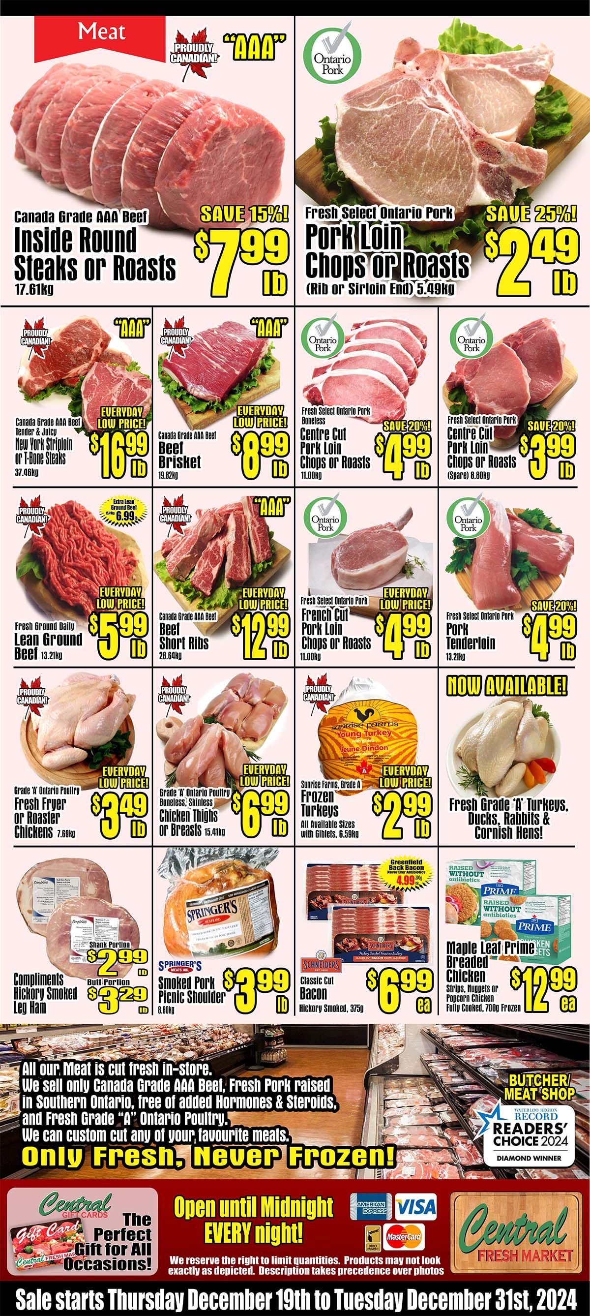 Central Fresh Market Flyer December 19 to 31