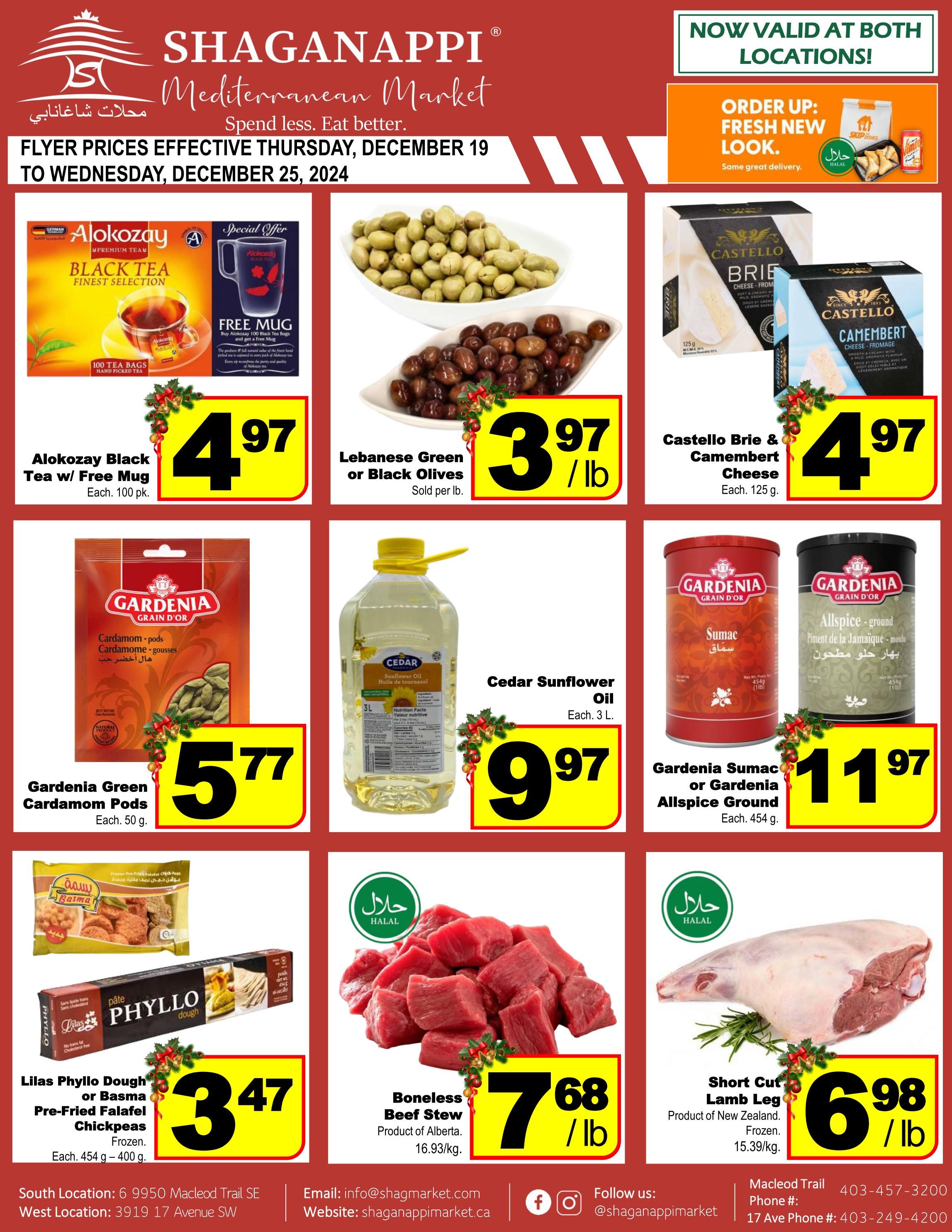 Shaganappi Mediterranean Market Flyer December 19 to 25