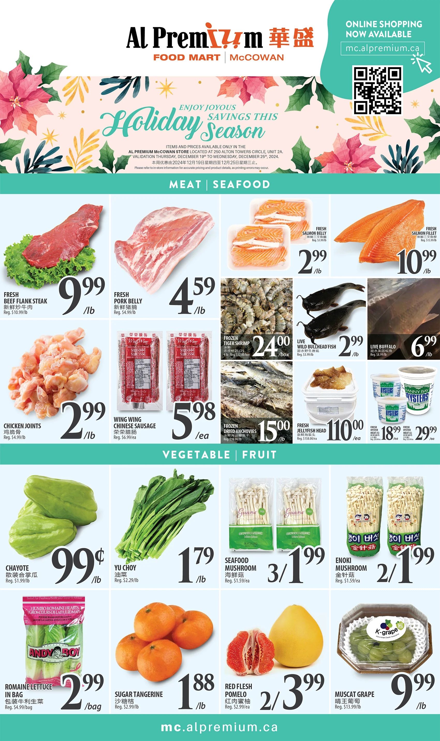 Al Premium Food Mart (McCowan) Flyer December 19 to 25