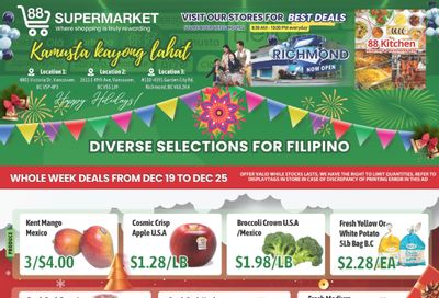 88 Supermarket Flyer December 19 to 25